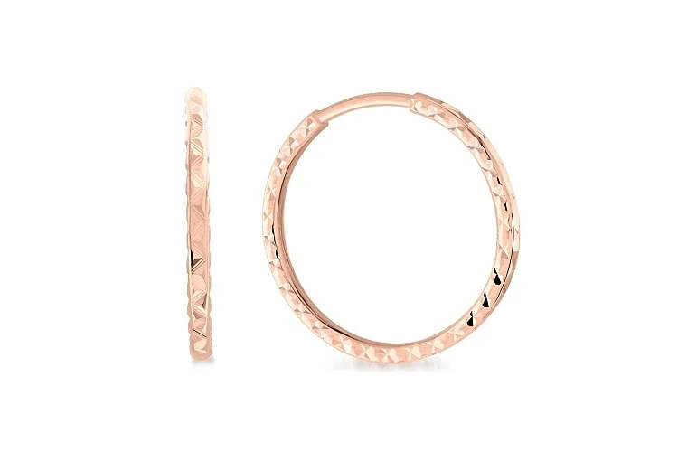 Серьги-конго из красного золота без вставок