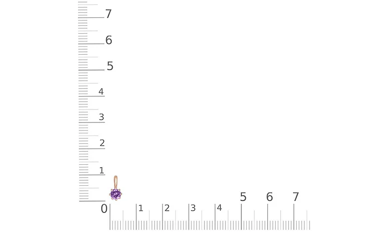 Подвеска из красного золота с фианитом
