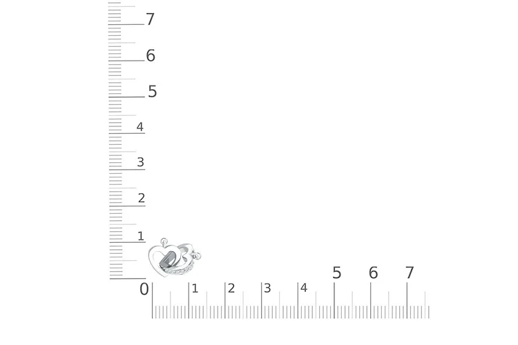 Колье Сердце из белого золота с 22 фианитами