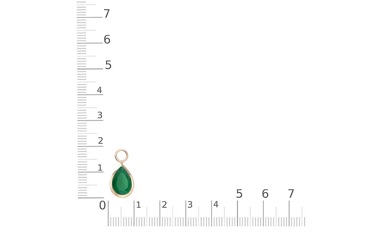 Подвеска серёг-трансформеров из красного золота с агатом
