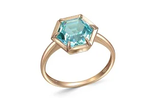 Кольцо из красного золота с ситаллом