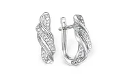 Серьги из белого золота с 34 бриллиантами