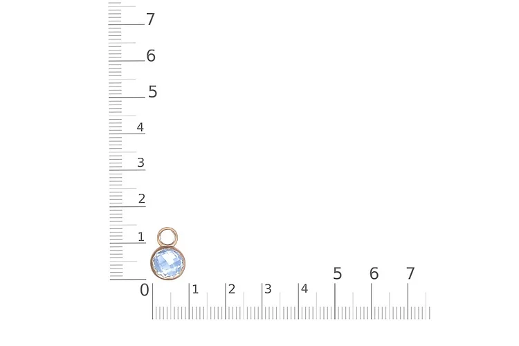 Подвеска серёг-трансформеров из красного золота с топазом sky