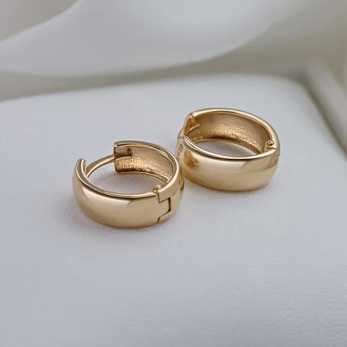 Серьги из жёлтого золота без вставок