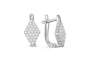 Серьги из белого золота с 50 бриллиантами