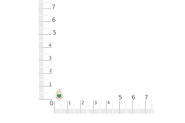 Подвеска из красного золота с изумрудом