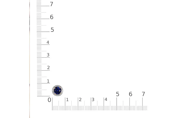 Подвеска из красного золота с 23 фианитами
