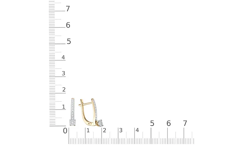 Серьги из жёлтого золота с 18 бриллиантами