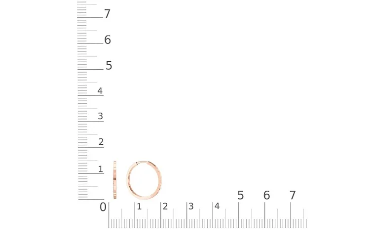 Серьги-конго из красного золота без вставок