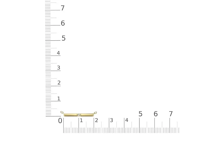 Колье из жёлтого золота с фианитом