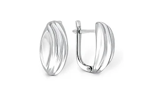 Серьги из белого золота без вставок