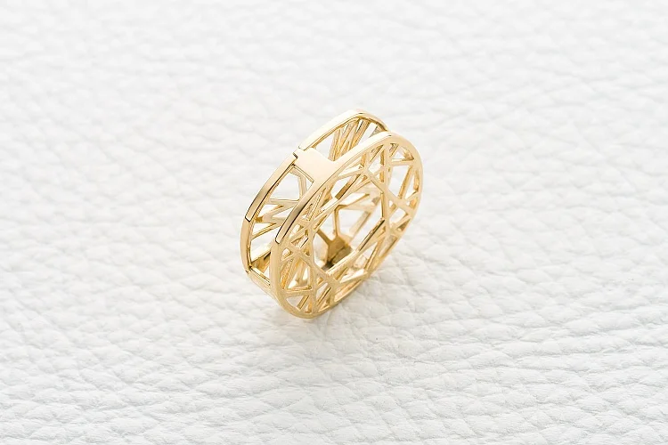 Подвеска Квадрат из жёлтого золота без вставок