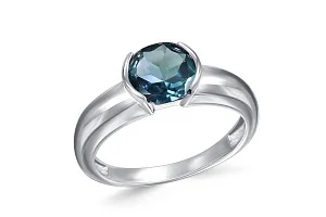 Кольцо из белого золота с топазом лондон