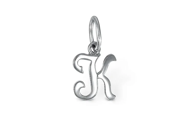 Подвеска Буква из белого золота без вставок