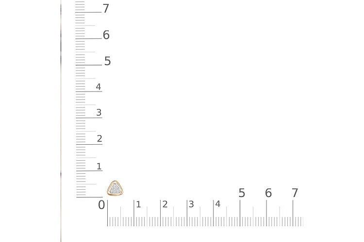 Подвеска Треугольник из красного золота с 175 фианитами