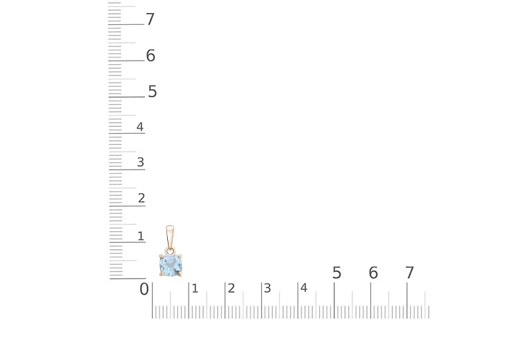 Подвеска из красного золота с топазом sky