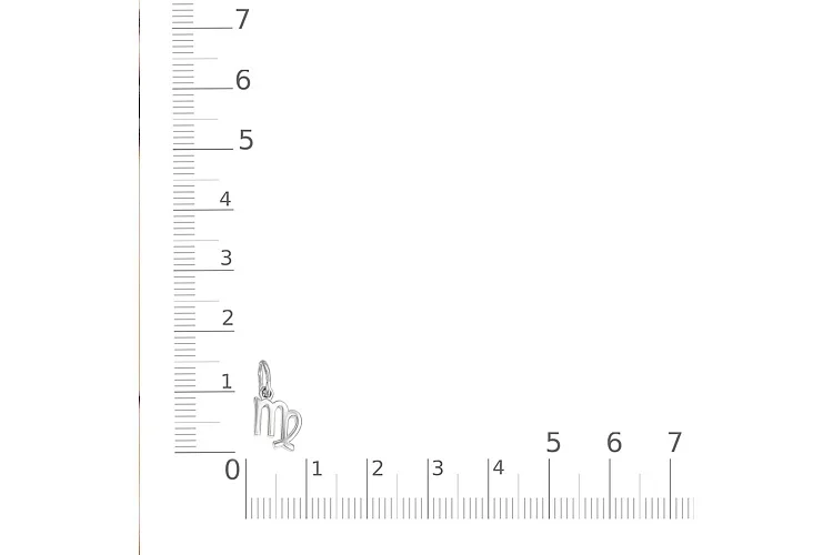 Подвеска Дева из белого золота без вставок