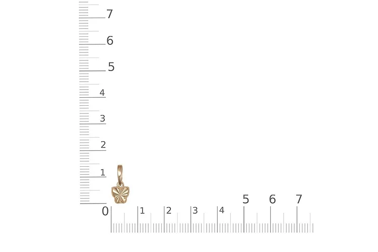 Подвеска Бабочка из жёлтого золота без вставок