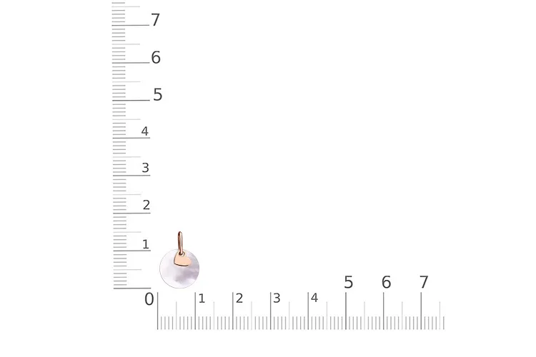 Подвеска Сердце из красного золота с перламутром