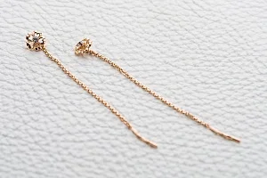 Серьги-продёвки Цветы из красного золота без вставок