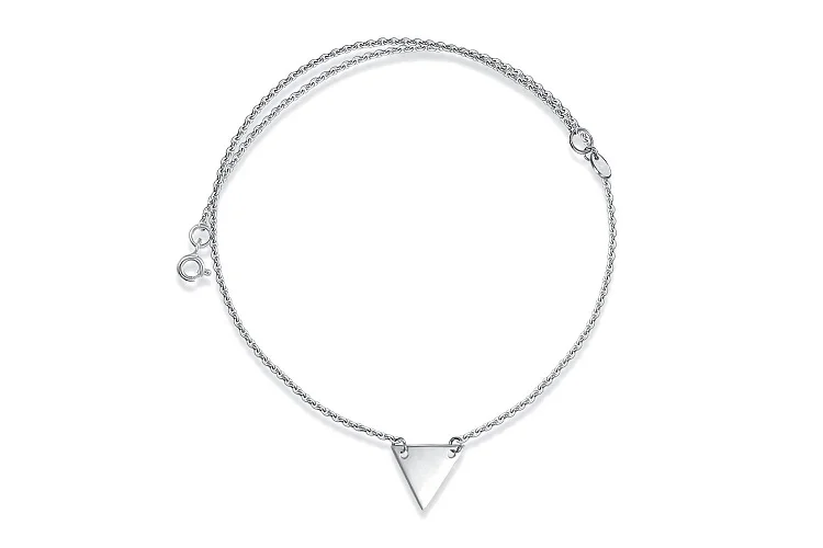 Колье Треугольник из белого золота без вставок