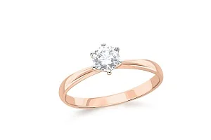 Кольцо из красного золота с муассанитом