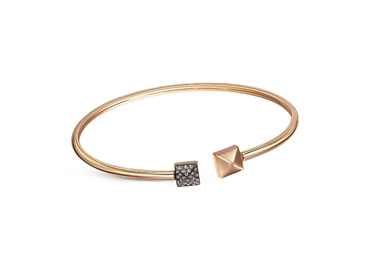 Браслет из красного золота с 24 фианитами