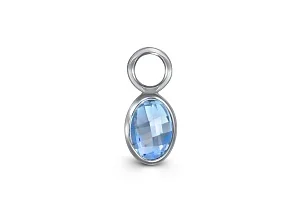 Подвеска серёг-трансформеров из белого золота с топазом swiss