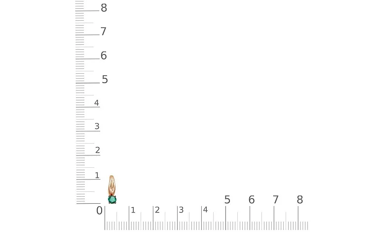 Подвеска из красного золота с изумрудом