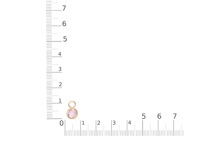 Подвеска серёг-трансформеров из красного золота с кварцем