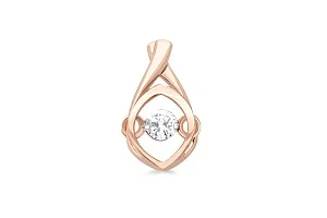 Подвеска из красного золота с фианитом