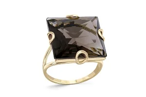 Кольцо из жёлтого золота с кварцем