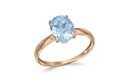 Кольцо из красного золота с топазом sky