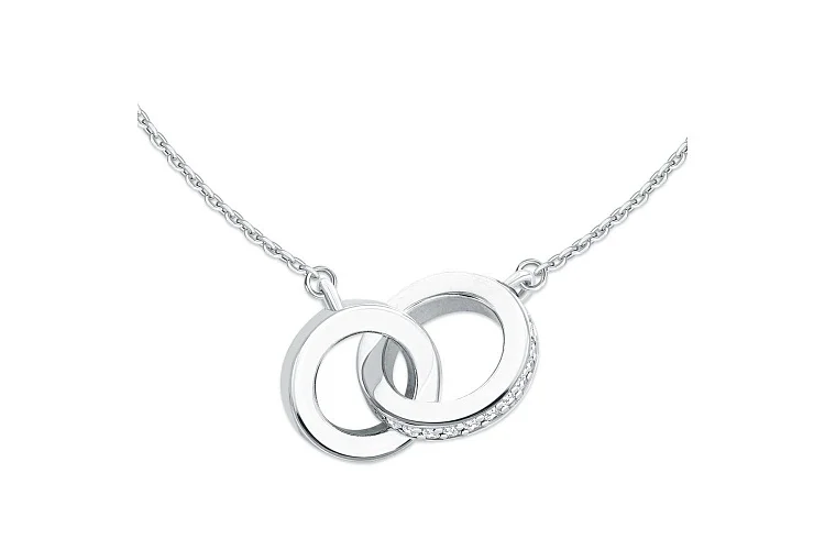 Колье Круг из белого золота с 24 бриллиантами