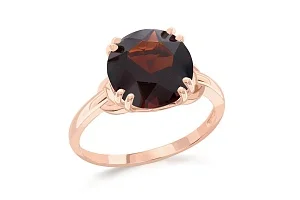 Кольцо из красного золота с кварцем