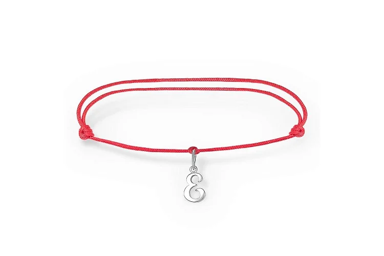 Браслет Буква из белого золота без вставок