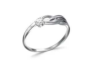 Кольцо из белого золота с фианитом