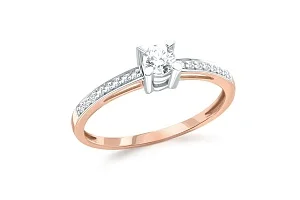 Кольцо из красного золота с 17 бриллиантами