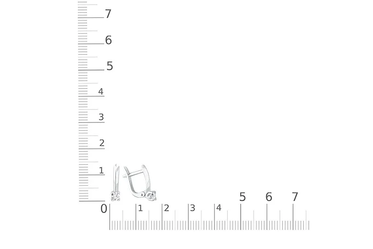 Серьги из белого золота с 2 выращенными бриллиантами