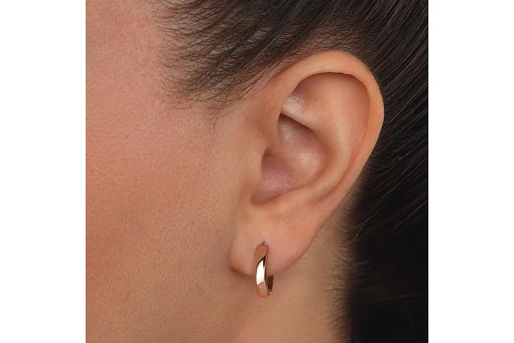 Серьги из красного золота без вставок