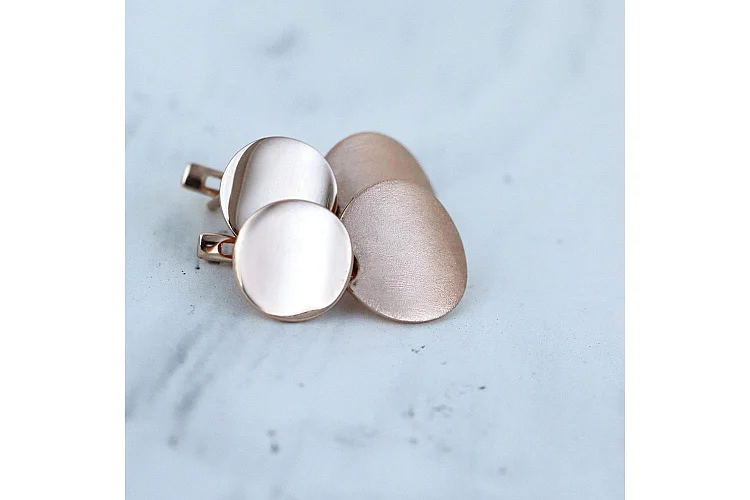 Серьги Круги из красного золота без вставок