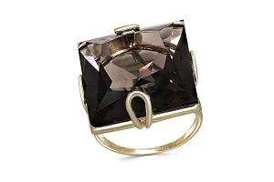 Кольцо из жёлтого золота с раухтопазом