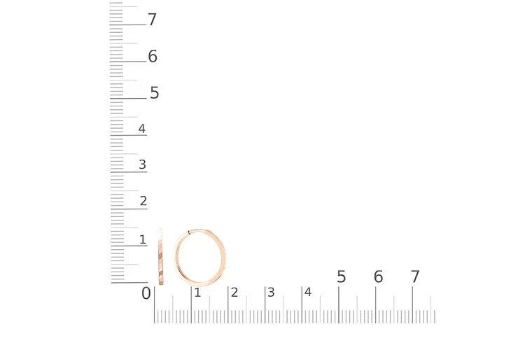 Серьги-конго из красного золота без вставок