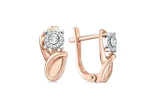 Серьги из красного золота с 26 бриллиантами