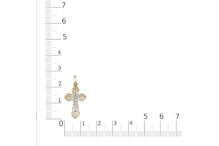 Крест из жёлтого золота без вставок