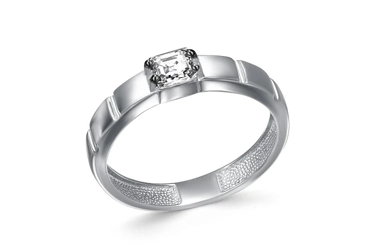 Кольцо из белого золота с бриллиантом