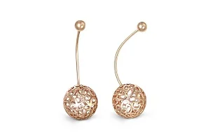 Серьги Шары из красного золота без вставок