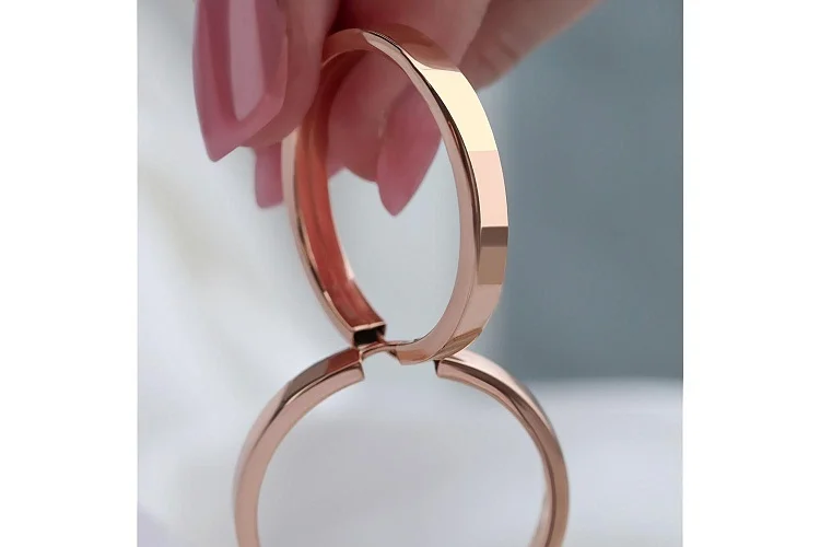 Серьги-конго из красного золота без вставок