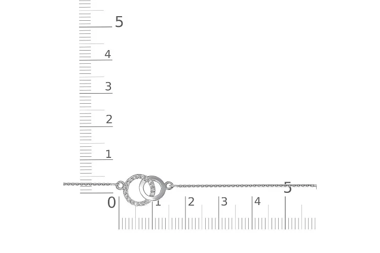Браслет Круг из белого золота с 20 бриллиантами