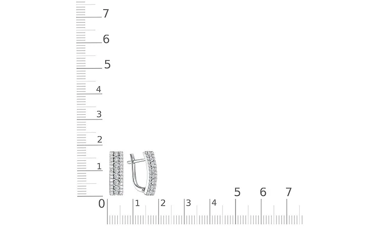 Серьги Дорожки из белого золота с 68 бриллиантами